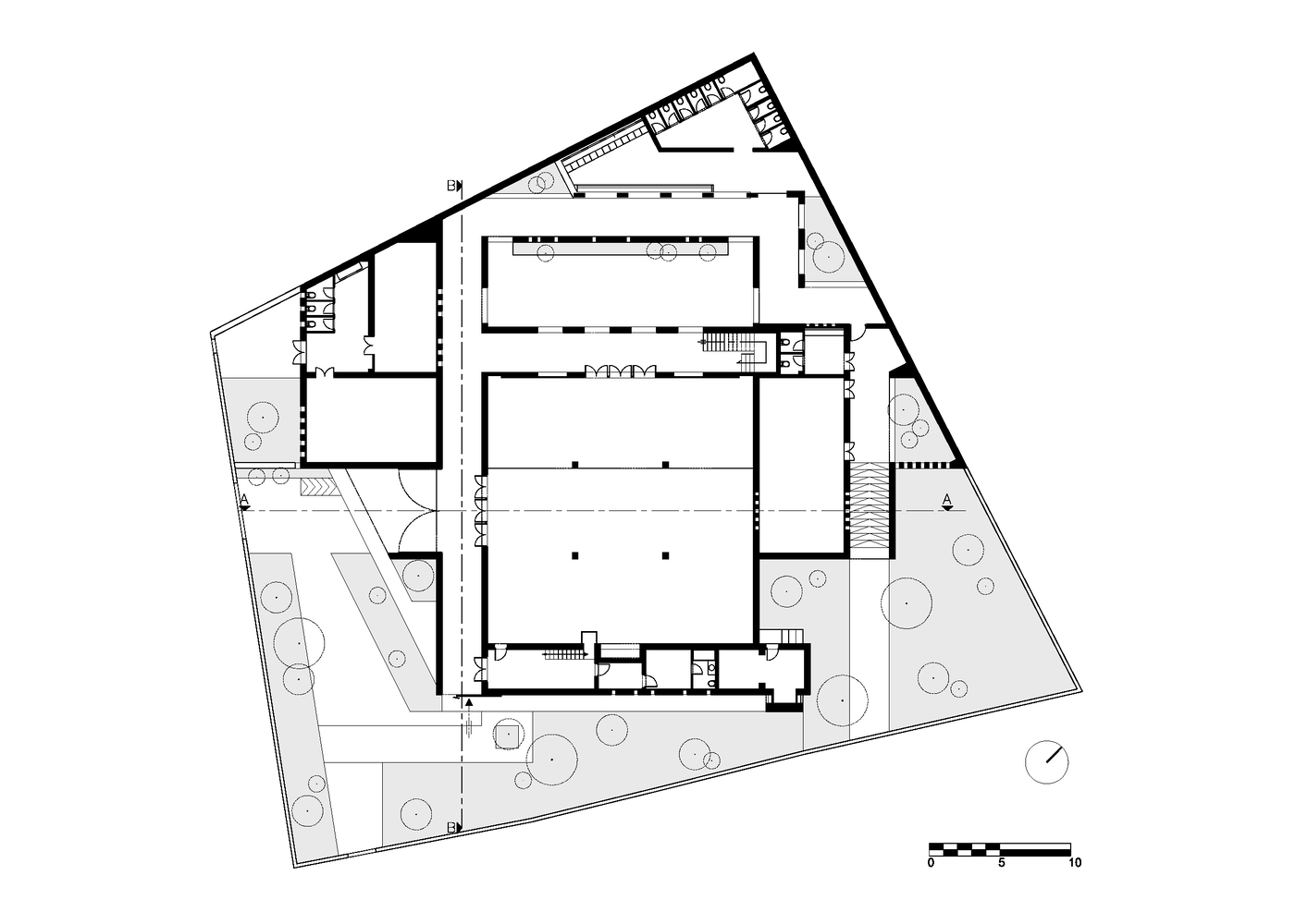 Plan du rez-de-chaussée de la mosquée Al-Tasamoh