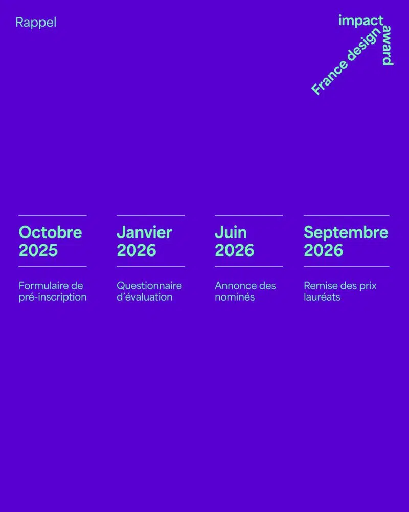 Design, impact et intelligence : l’appel à projets 2026 du France Design Impact Award est lancé