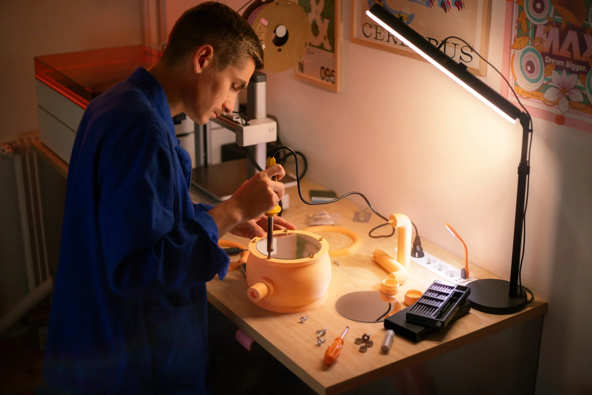 De la série 30 jours/30 impressions 3D à l'objet : le miroir rotatif de Léo Lorini