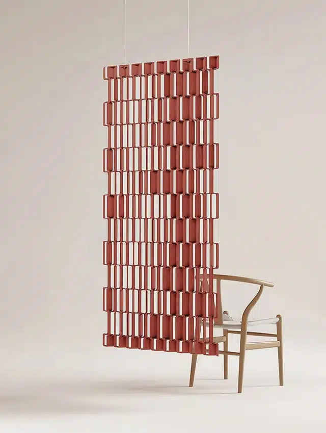 Aectual transforme les déchets de bois en séparations d'espace imprimées en 3D Aectual transforme les déchets de bois en séparations d'espace imprimées en 3D