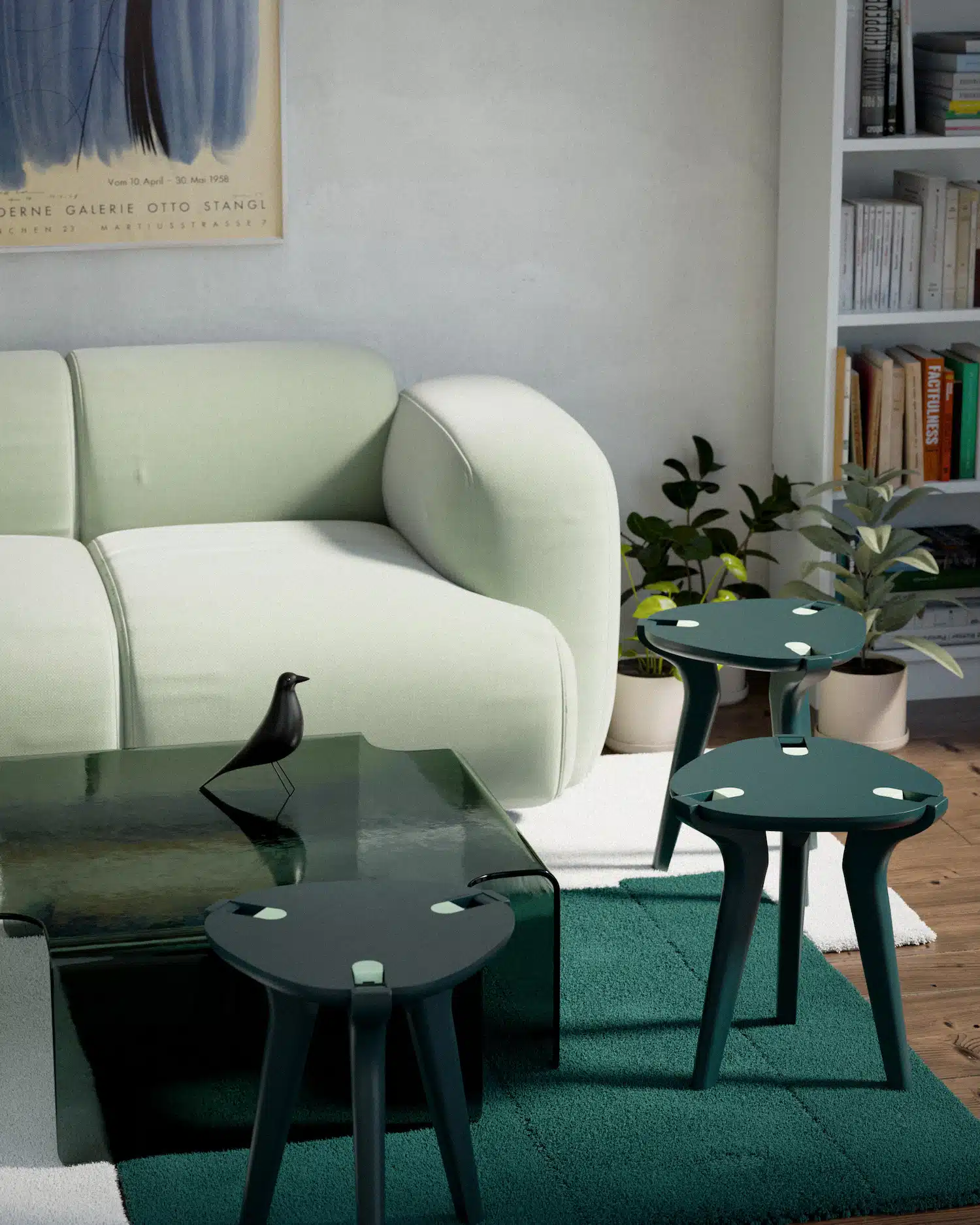 Polimair double la mise à Milan : le Baiji, un tabouret en plastique recyclé qui refuse de rester dans un coin