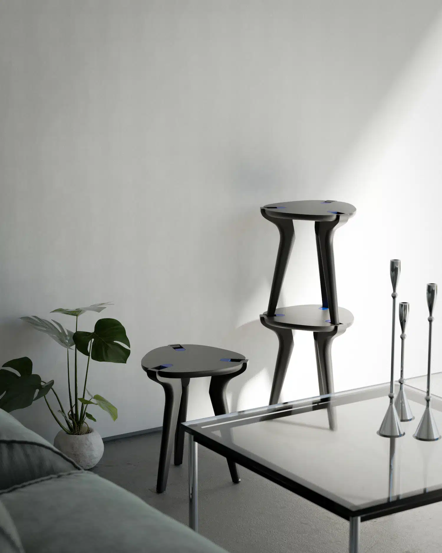 Polimair double la mise à Milan : le Baiji, un tabouret en plastique recyclé qui refuse de rester dans un coin Polimair double la mise à Milan : le Baiji, un tabouret en plastique recyclé qui refuse de rester dans un coin