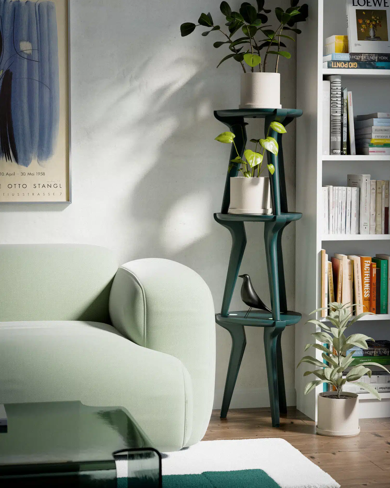 Polimair double la mise à Milan : le Baiji, un tabouret en plastique recyclé qui refuse de rester dans un coin