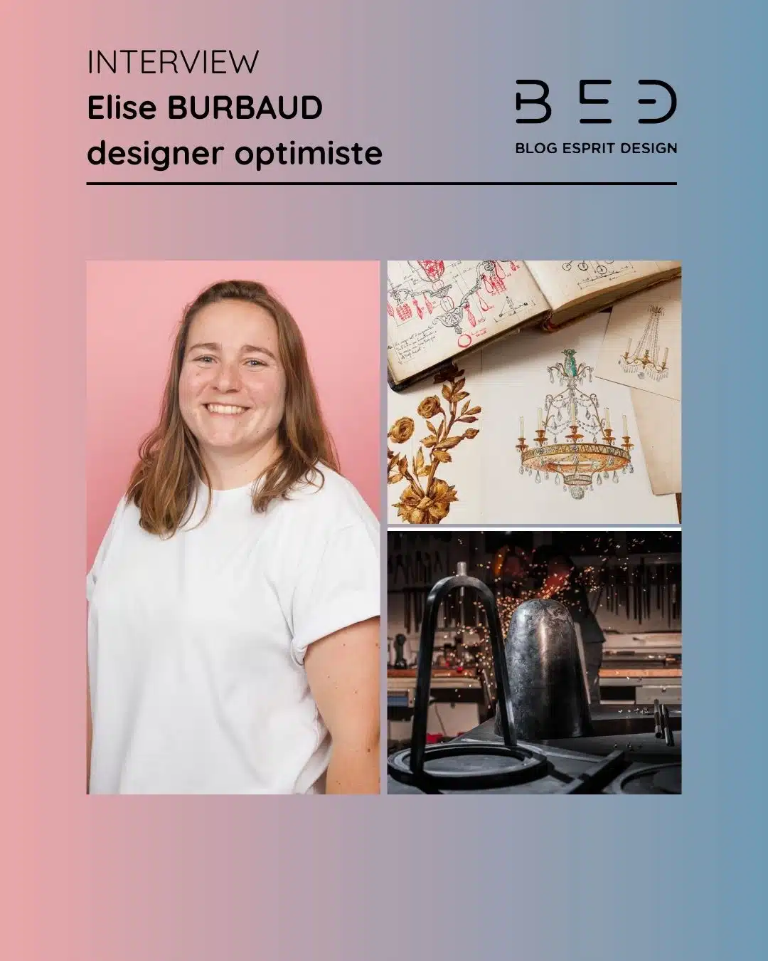 Rencontre : Elise Burbaud, une designer optimiste de luminaires et objets en bronze pour de grandes maisons