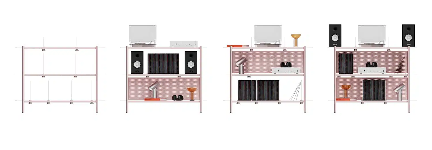 Lara par Alix Videlier : le meuble vinyle en acier qui grandit avec votre collection