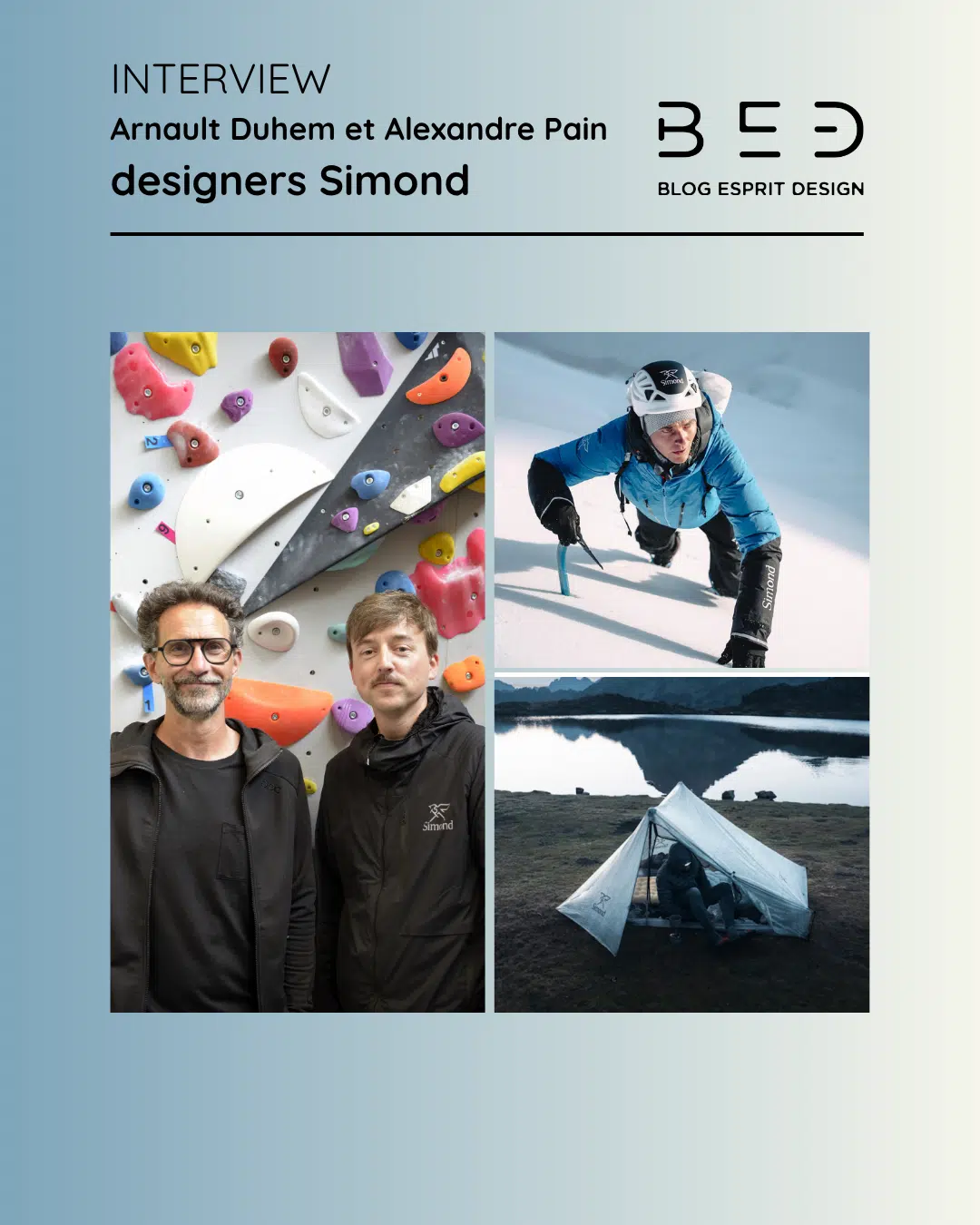 Rencontre : Arnault Duhem et Alexandre Pain, en charge du design chez Simond, groupe Decathlon