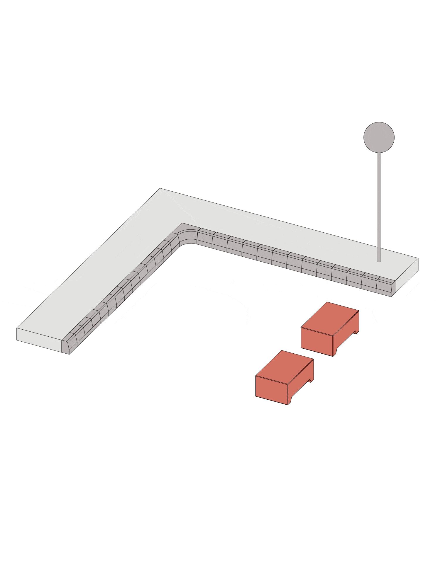 Studio 5•5 réinvente le mobilier urbain d'Évry-Courcouronnes à coups de bordures et de blocs de béton