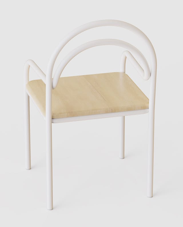 Manuel Golub plie le tube d'acier et rend hommage à la chaise de bistrot