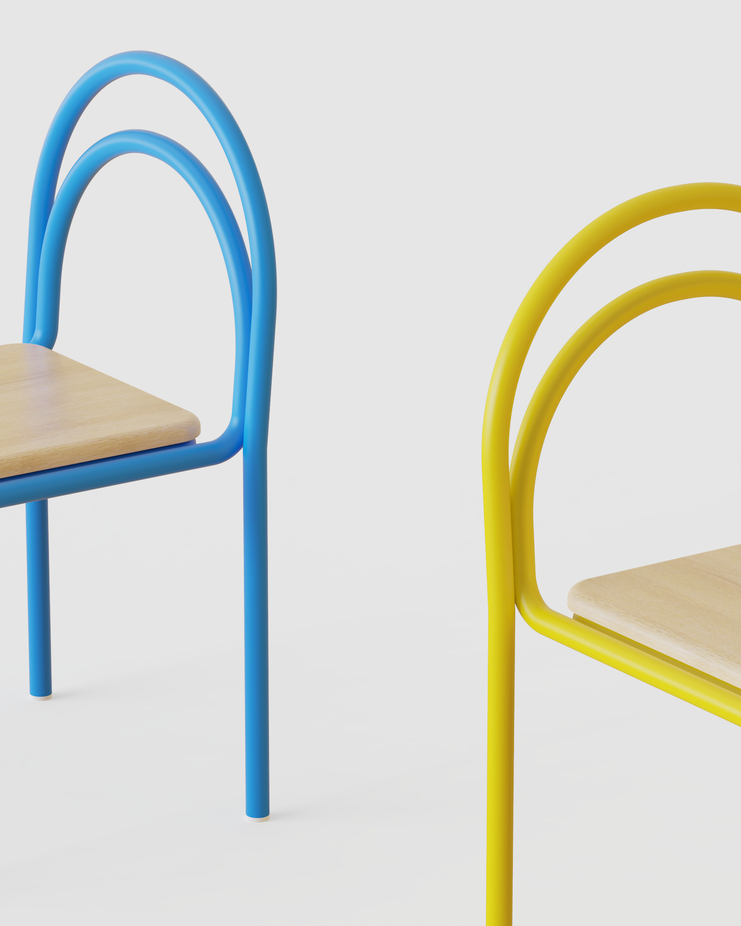 Manuel Golub plie le tube d'acier et rend hommage à la chaise de bistrot